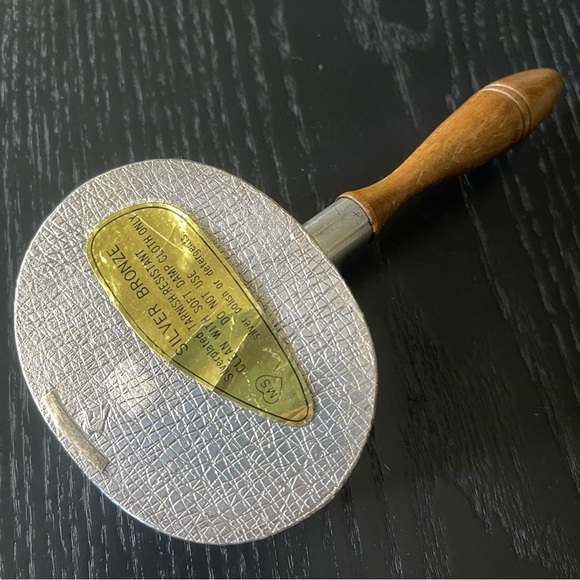 Vintage Silver Bronze Silver-Plated Tarnish Resistant With Lid Handle Jewelry Bo - Picture 9 of 11